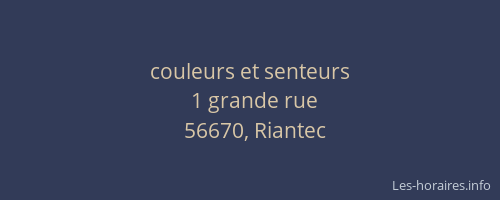 couleurs et senteurs