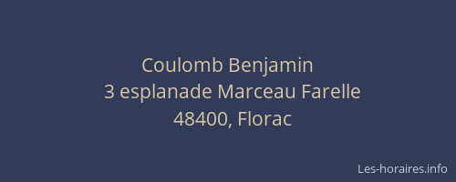Coulomb Benjamin