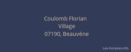 Coulomb Florian