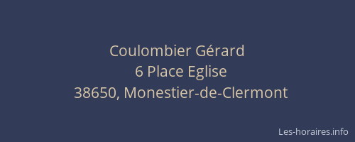 Coulombier G&eacute;rard