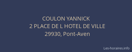 COULON YANNICK