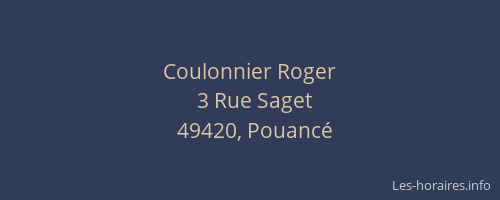 Coulonnier Roger