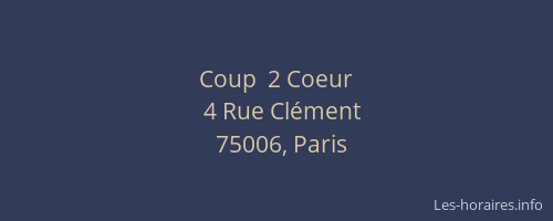 Coup  2 Coeur