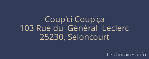 Coup'ci Coup'ça