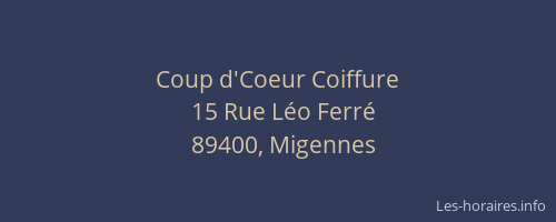 Coup d'Coeur Coiffure