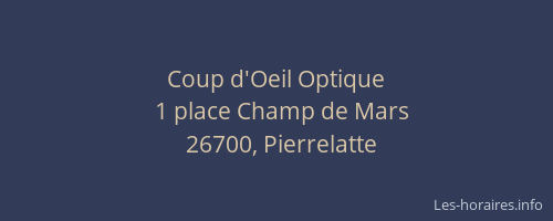 Coup d'Oeil Optique