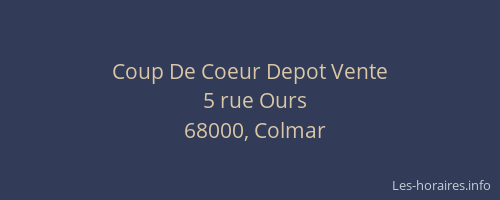 Coup De Coeur Depot Vente