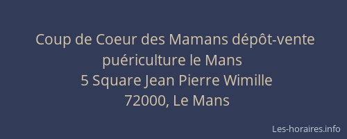 Coup de Coeur des Mamans dépôt-vente puériculture le Mans