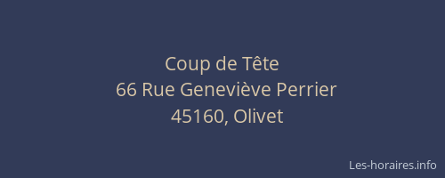 Coup de T&ecirc;te
