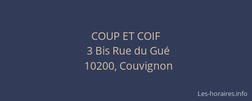COUP ET COIF