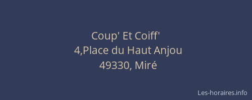 Coup' Et Coiff'
