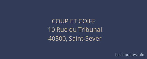 COUP ET COIFF
