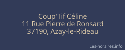 Coup'Tif Céline
