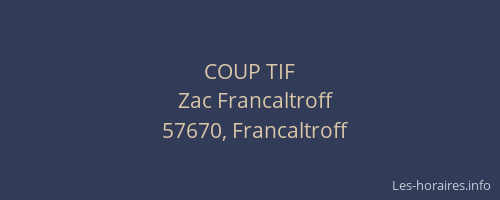 COUP TIF