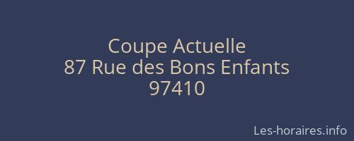 Coupe Actuelle