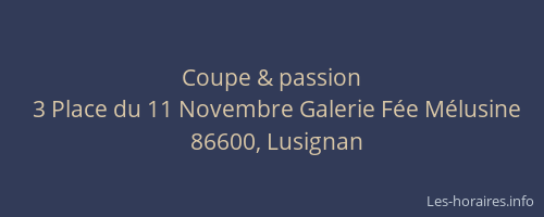 Coupe & passion