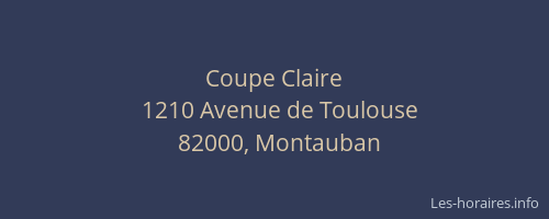 Coupe Claire