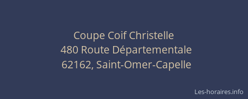 Coupe Coif Christelle