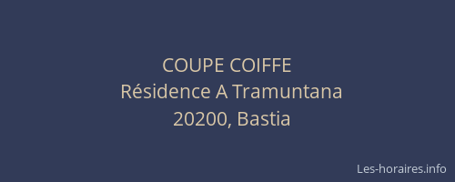 COUPE COIFFE
