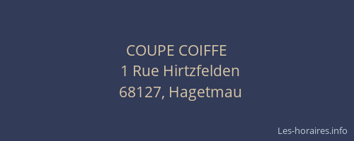 COUPE COIFFE