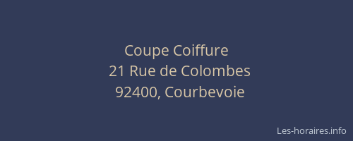 Coupe Coiffure