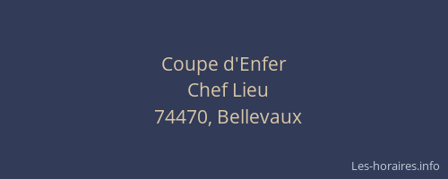 Coupe d'Enfer
