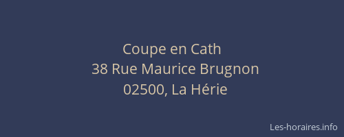 Coupe en Cath