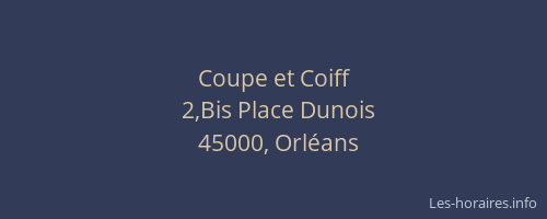 Coupe et Coiff