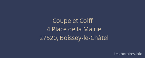 Coupe et Coiff