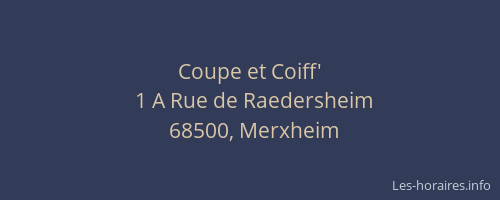 Coupe et Coiff'