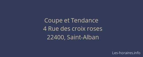 Coupe et Tendance