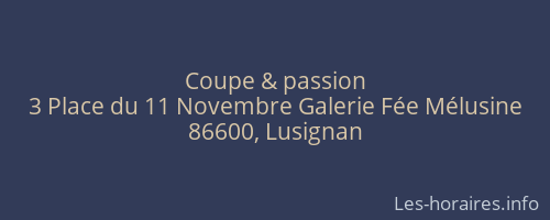 Coupe & passion