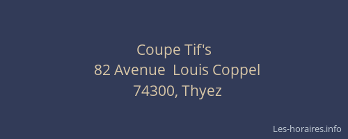 Coupe Tif's