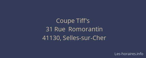 Coupe Tiff's