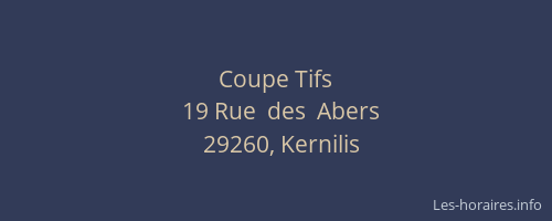 Coupe Tifs