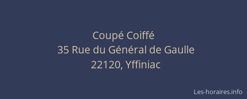 Coup&eacute; Coiff&eacute;