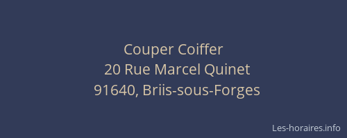 Couper Coiffer