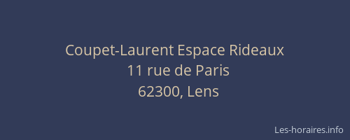 Coupet-Laurent Espace Rideaux