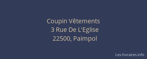 Coupin V&ecirc;tements