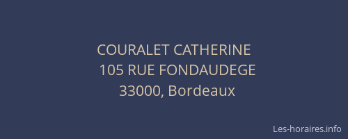 COURALET CATHERINE