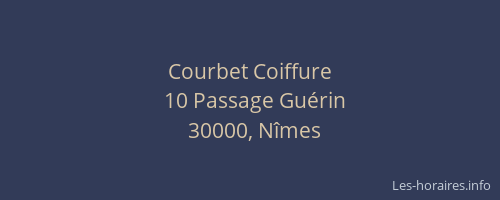 Courbet Coiffure