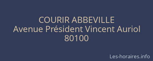 COURIR ABBEVILLE