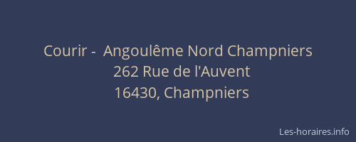 Courir -  Angoulême Nord Champniers