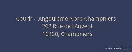 Courir -  Angoul&ecirc;me Nord Champniers