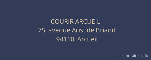 COURIR ARCUEIL