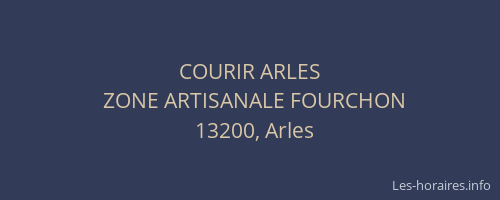 COURIR ARLES