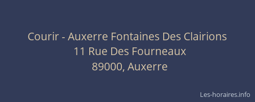 Courir - Auxerre Fontaines Des Clairions