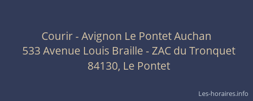 Courir - Avignon Le Pontet Auchan