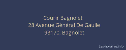 Courir Bagnolet