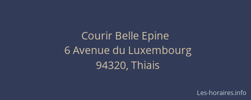 Courir Belle Epine